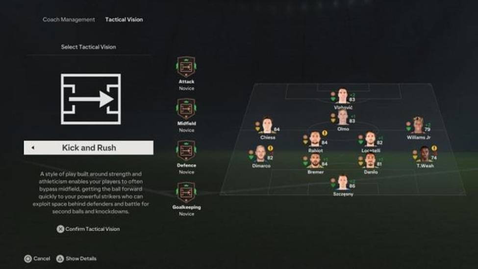 KICK AND RUSH TACTICAL VISION