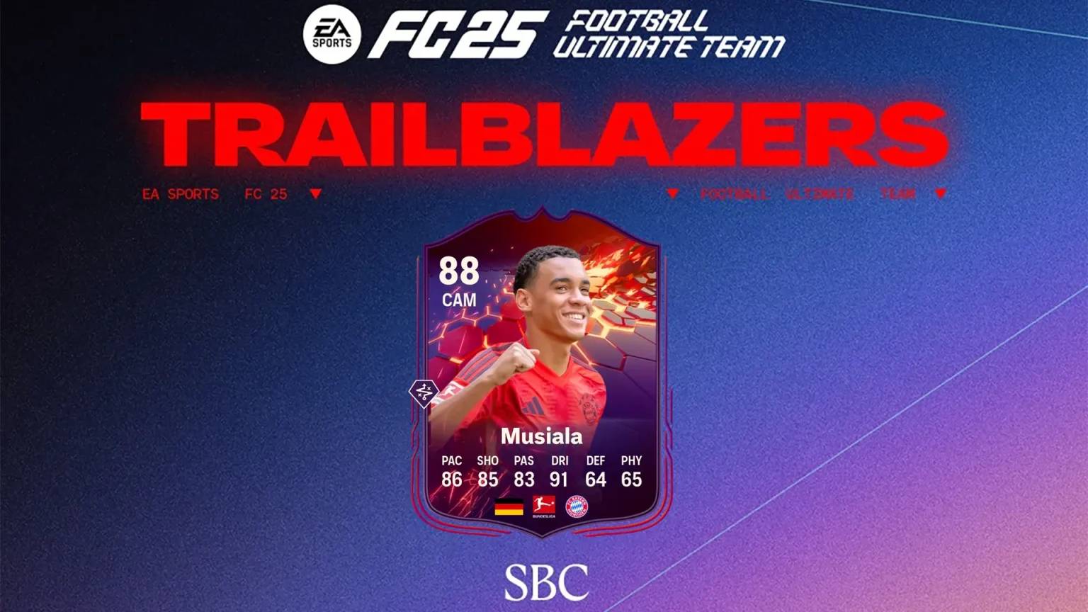 Jamal Musiala in fc 25 trailblazers
