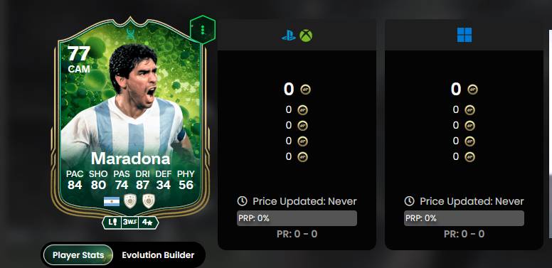 FREE 77 Rated Diego Maradona Card