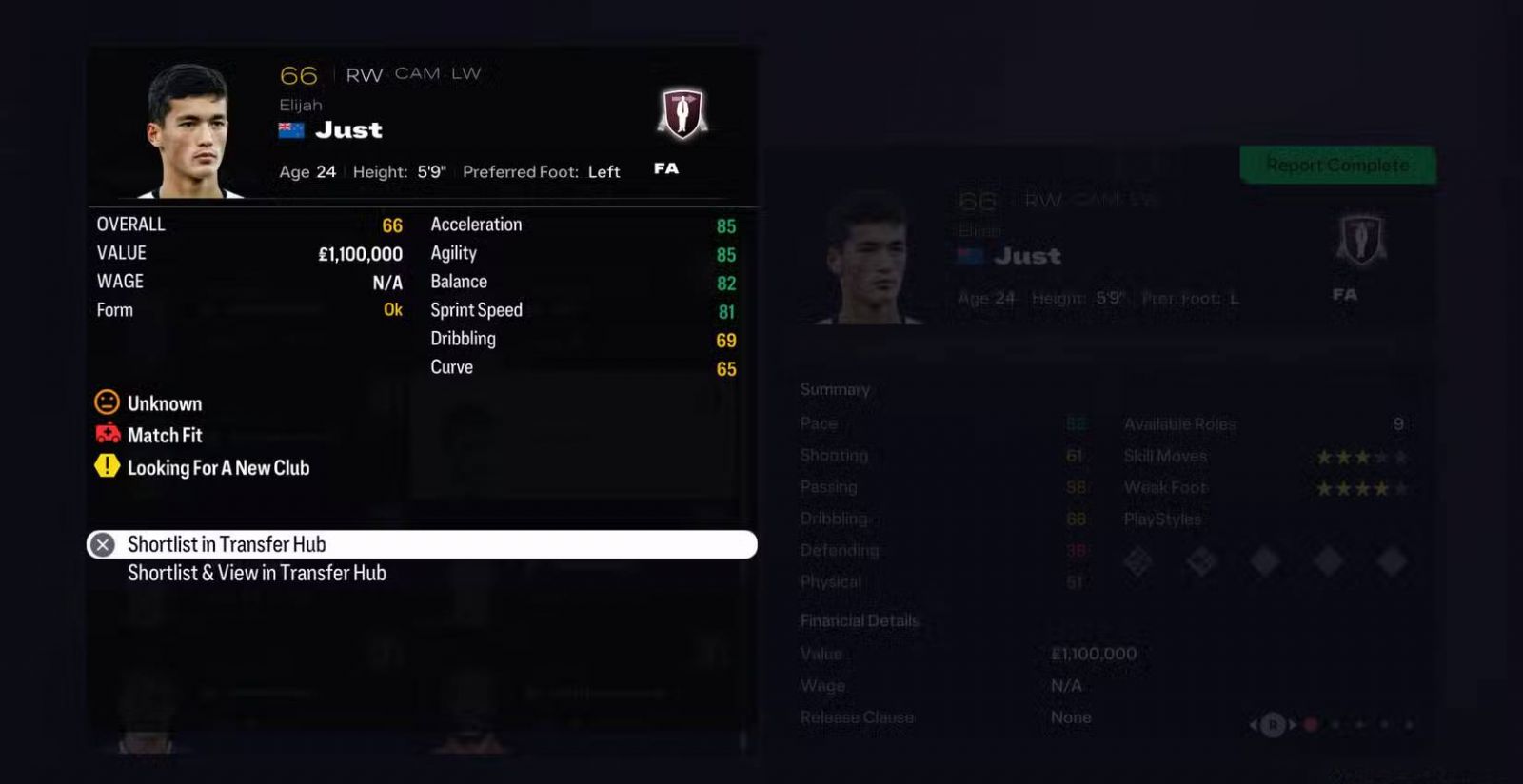 shortlist players