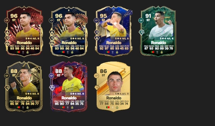Cristiano Ronaldo's EA FC 24 Cards Rating