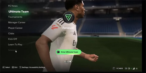 EA FC main menu
