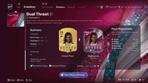 fc 26 DUAL THREAT EVO REQUIREMENTS