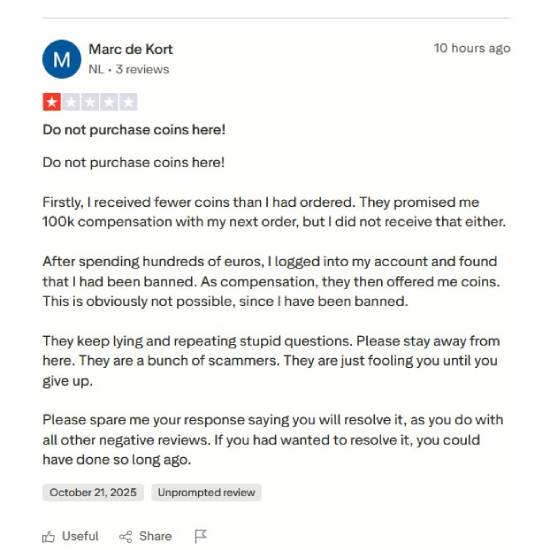 BAD EXPERIENCES WITH OTHER STORES IN FC26