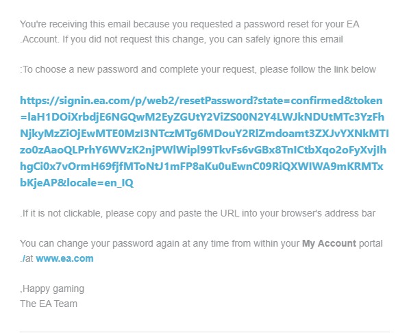 Is the EA account password the same as the Origin account password? : r/ origin