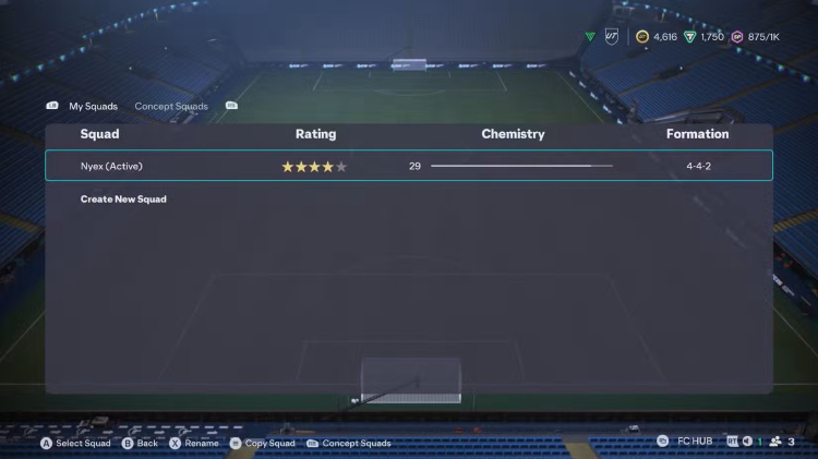 change club name in fc 26  Squad Selector