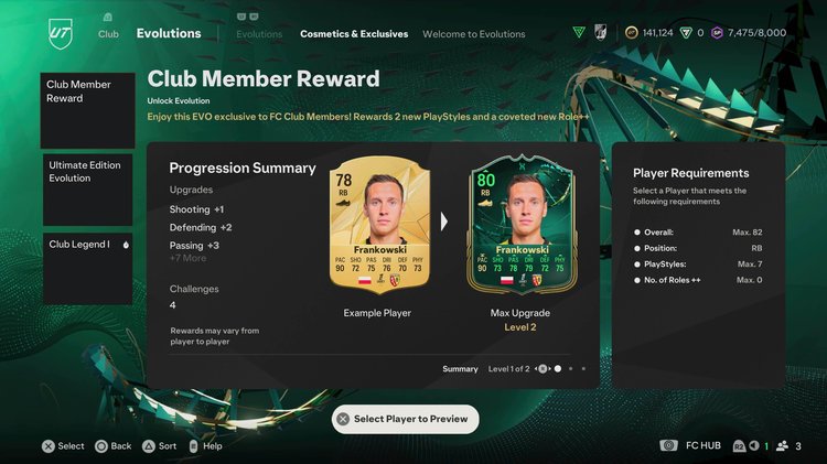 EA FC 25 Club Member Evolution