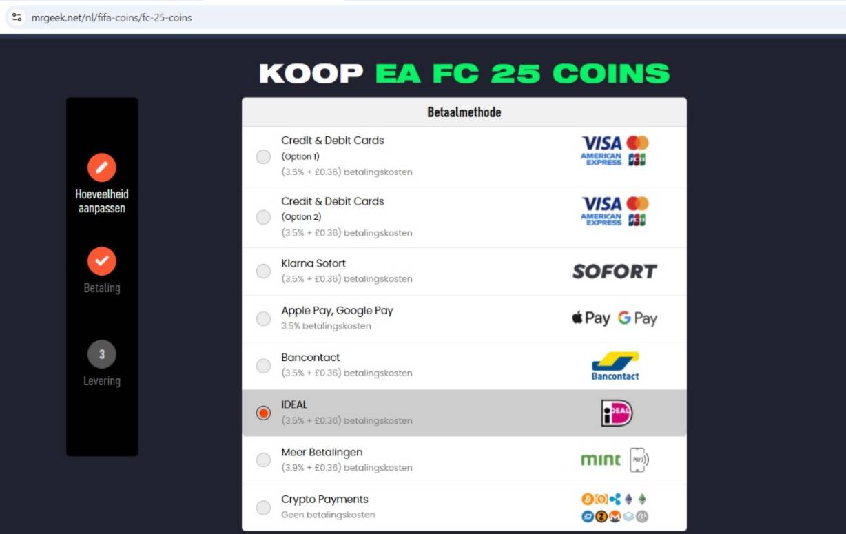 HOW TO BUY FUT 25 COINS USING IDEAL ON MRGEEK