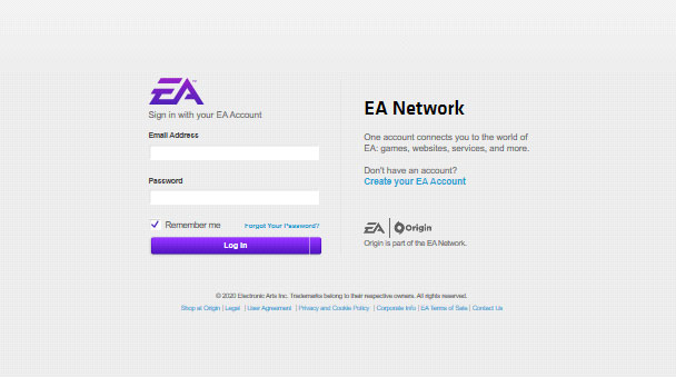 Login EA Account