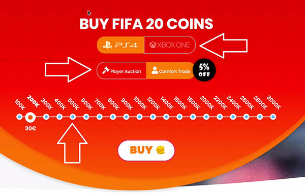 fifa coins price slider