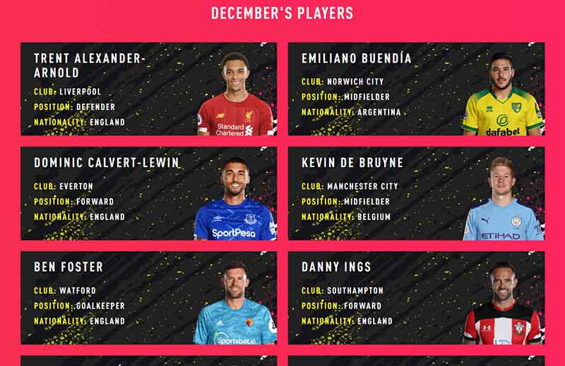 voto per potm fifa 20 premier league aprile maggio giugno