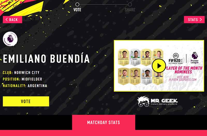 voto potm fut 20 mayo junio julio