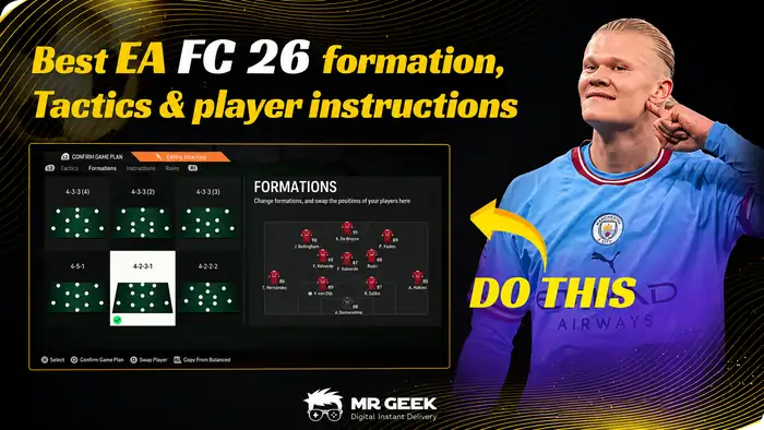 La mejor formación, tácticas e instrucción de jugadores de EA FC 24