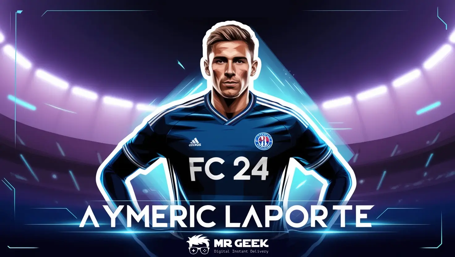 Aymeric Laporte'nin Manchester City formasını, genel reytingini ve önemli özelliklerini gösteren EA FC 24 kartı.