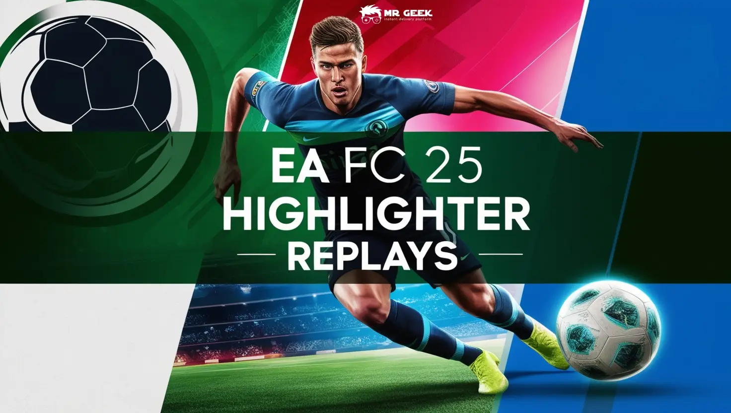 EA FC 25 Highlighter Replays feature displaying in-game action highlights and detailed recaps.