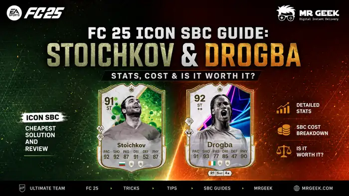 FC 25 Icon SBC Guide: Stoichkov & Drogba — Statistiken, Kosten & Lohnt es sich?
