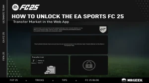 EA Sports FC 25のウェブアプリでトランスファーマーケットを解除する方法