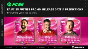 EA FC 25 Futties promo announcement with pink-themed Ultimate Team players and release date details