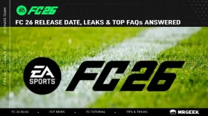 EA Sports FC 26のカバーコンセプト、発売日とリークされた機能のハイライト付き。