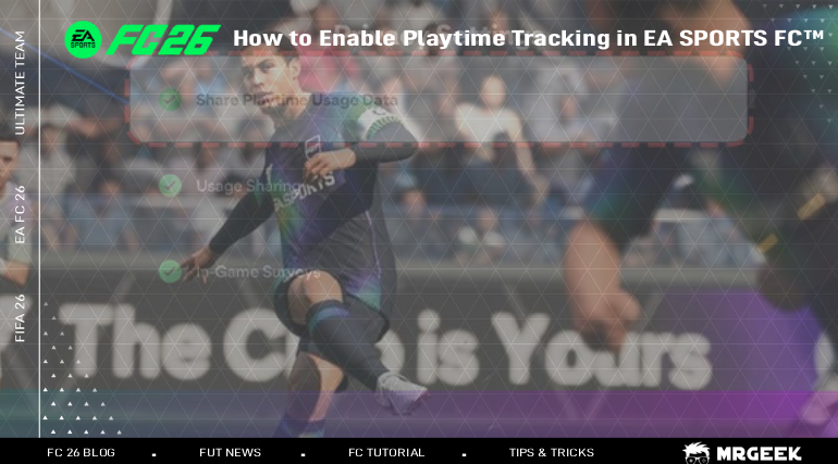 Anleitung zur Einrichtung der Playtime-Verfolgung in deinem EA-Konto, damit Matches gezählt werden und Verzögerungen beim Zugriff auf den FUT-Transfermarkt vermieden werden.