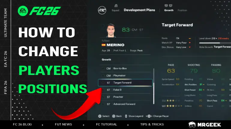 كيفية تغيير مراكز اللاعبين في وضع المسيرة في EA FC 26