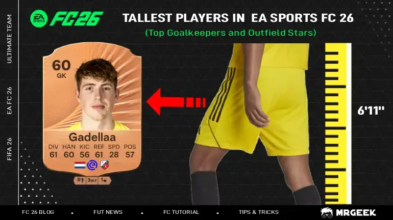 Tallest Players in EA Sports FC 26: Top Goalkeepers and Outfield Stars