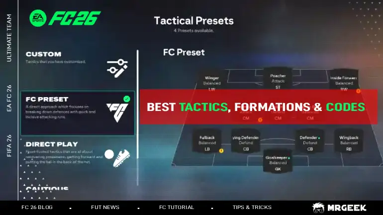 EA FC 26: Best Tactics, Formations And Codes