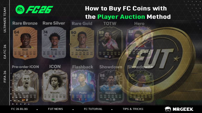MrGeek Player Auction guide for EA FC coin transfer